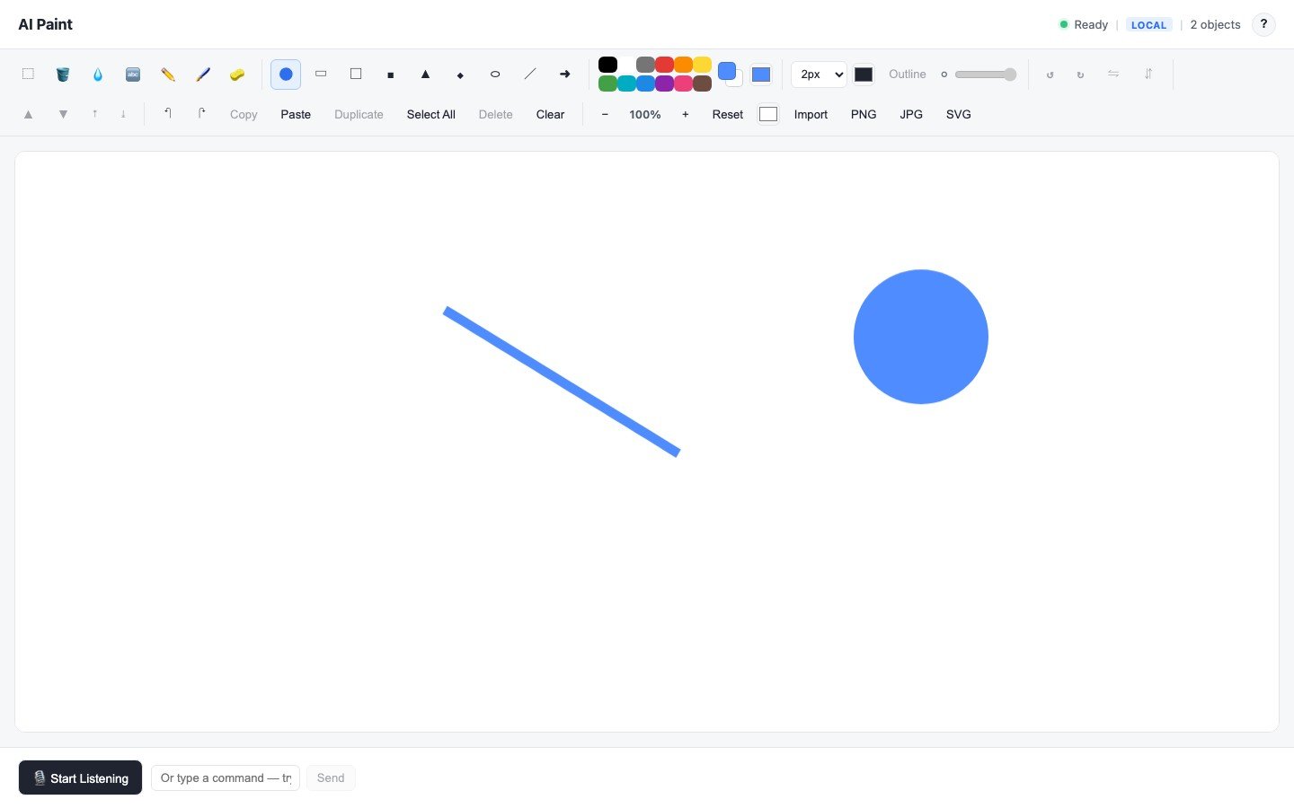 AI Paint drawing canvas